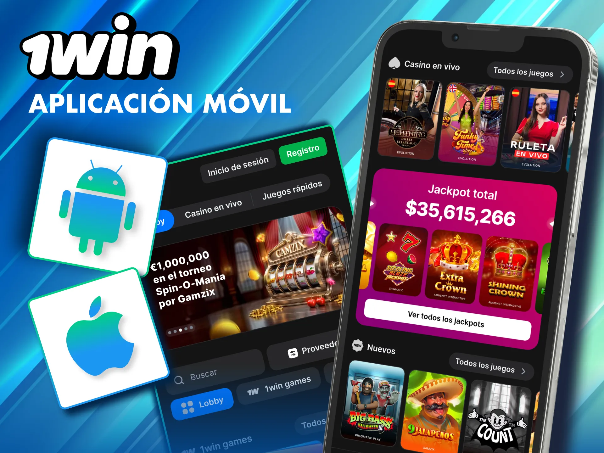 App de 1Win México con casino, deportes y pagos móviles.