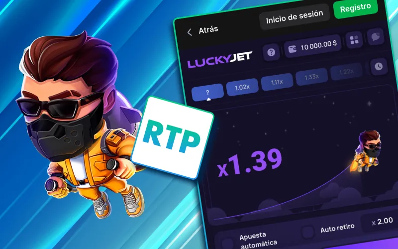 Lucky Jet en 1Win M&eacute;xico con RTP entre 95.31% y 97%.