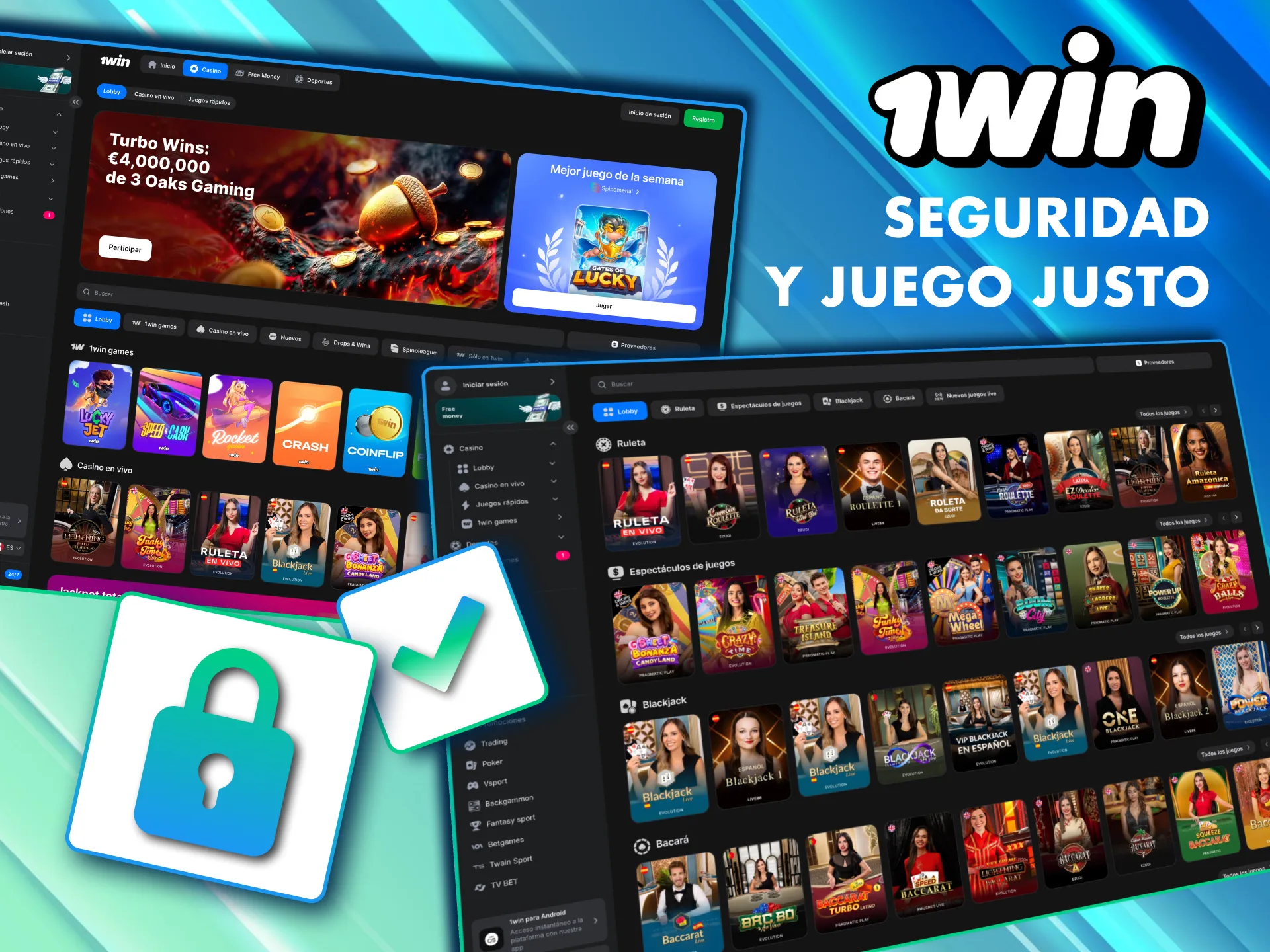 1Win M&eacute;xico protege tus datos con cifrado SSL y auditor&iacute;as externas.