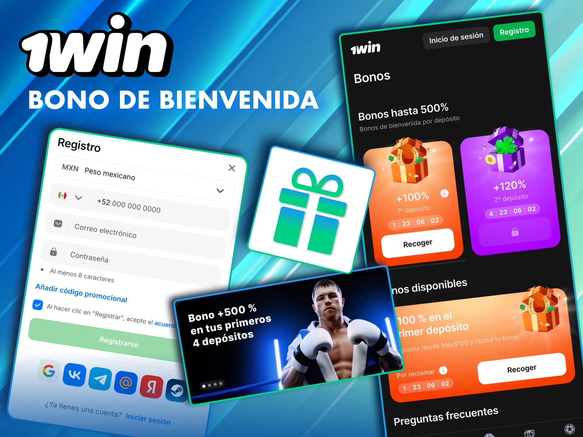Promoci&oacute;n inicial exclusiva en la app 1Win M&eacute;xico.