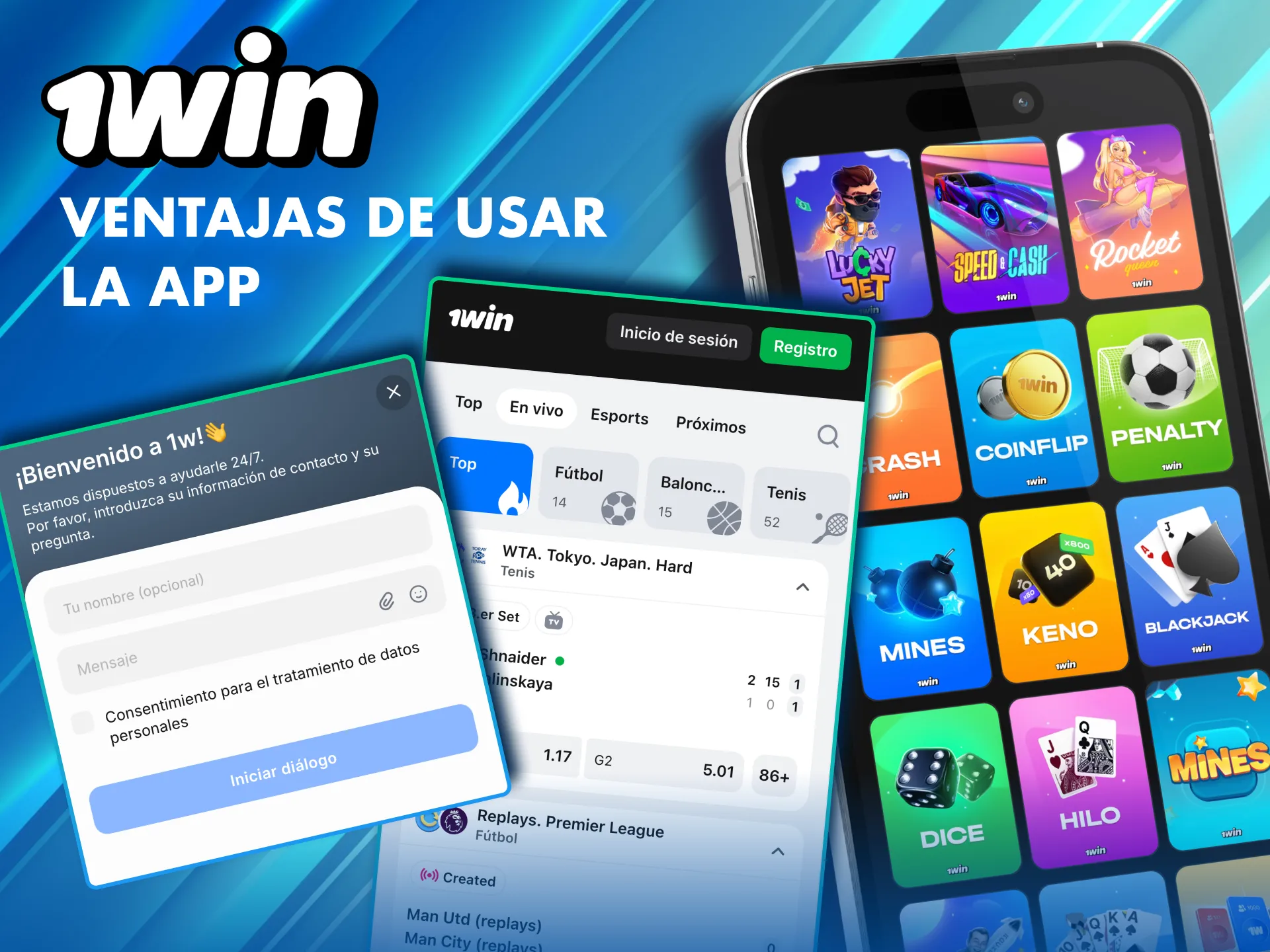 Ventajas de usar la app 1Win M&eacute;xico para apuestas y casino.