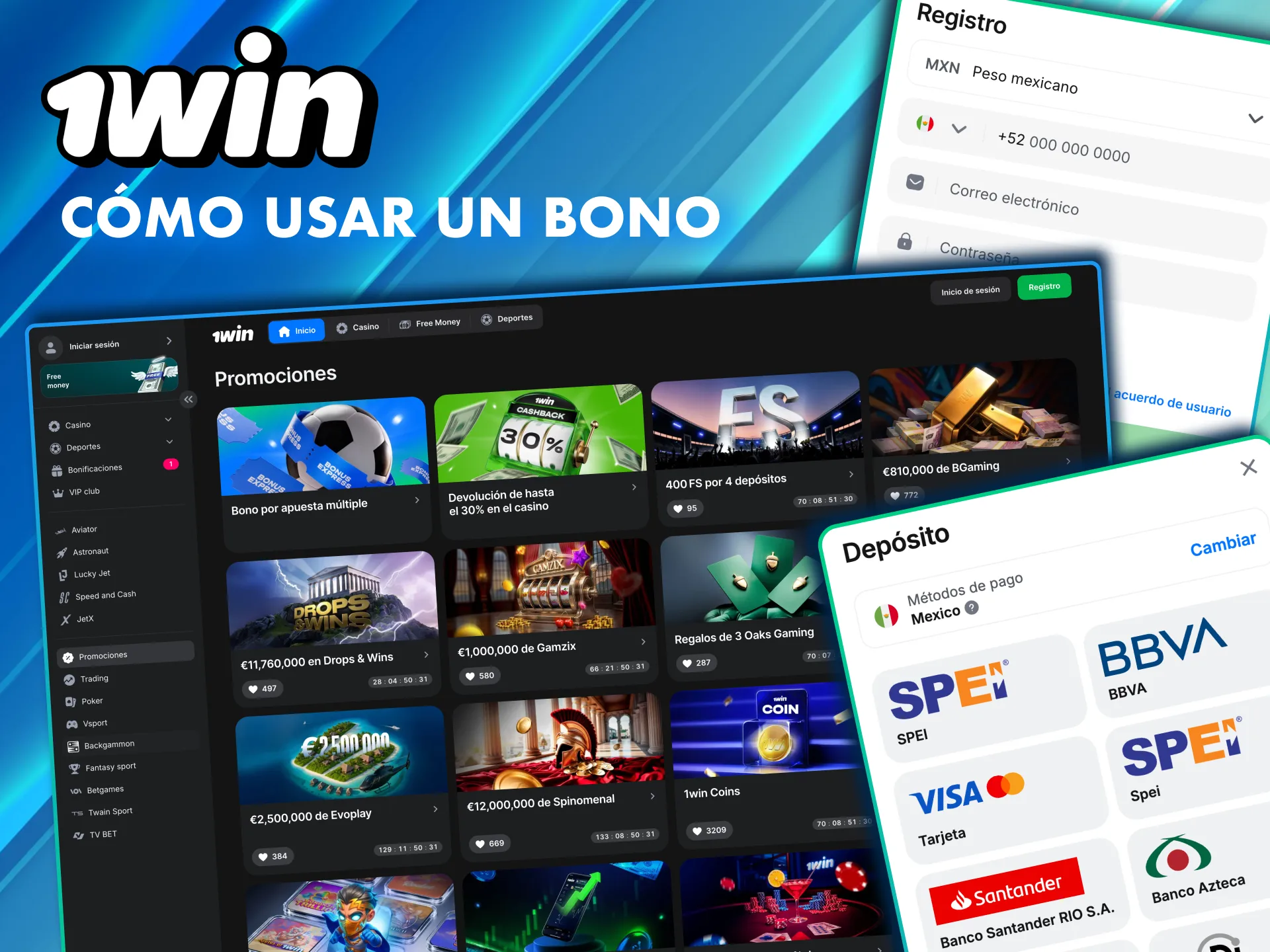 C&oacute;mo usar tu bono en 1Win M&eacute;xico sin perder beneficios.