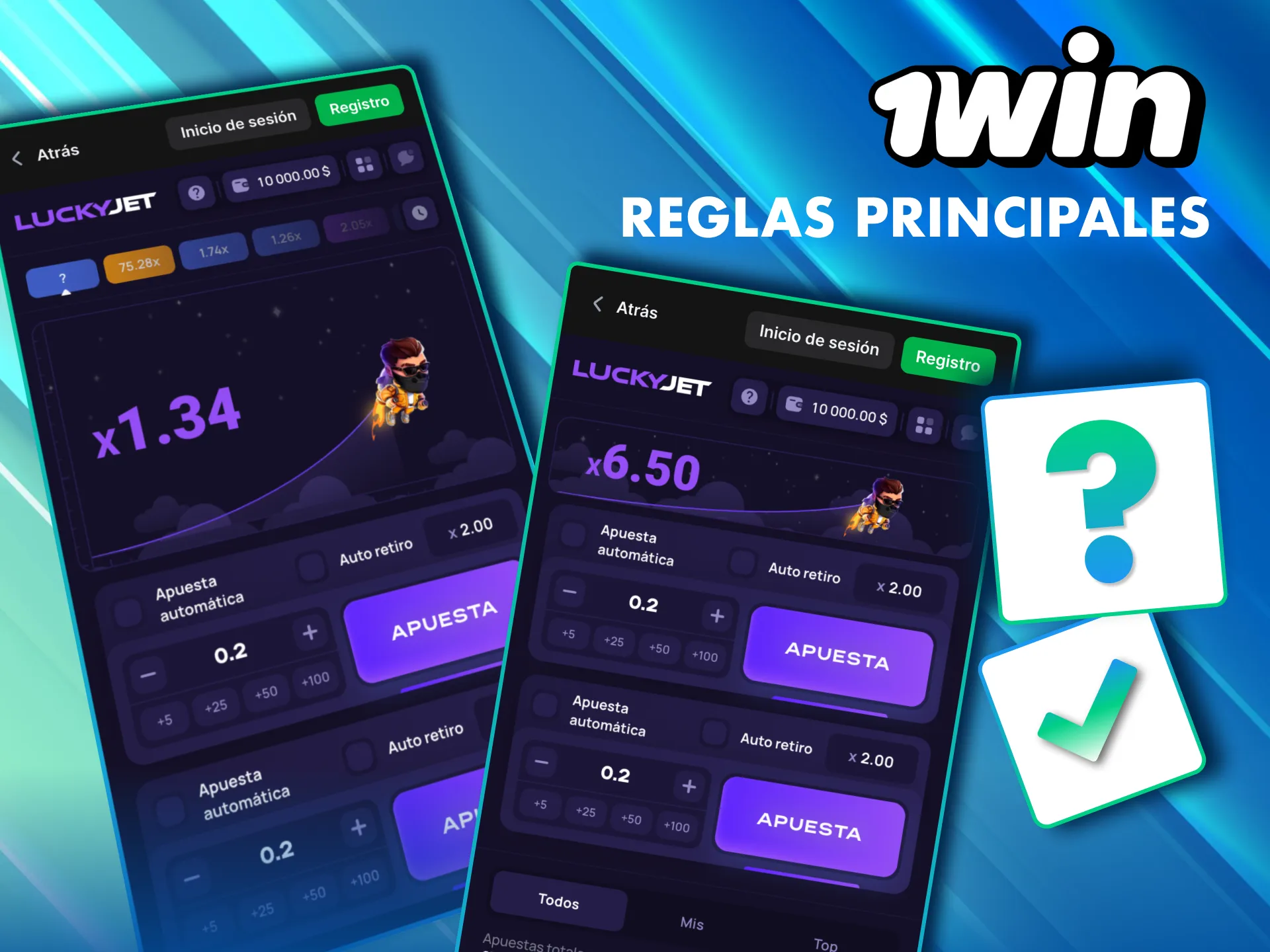 1Win M&eacute;xico explica las reglas clave de Lucky Jet para evitar errores.