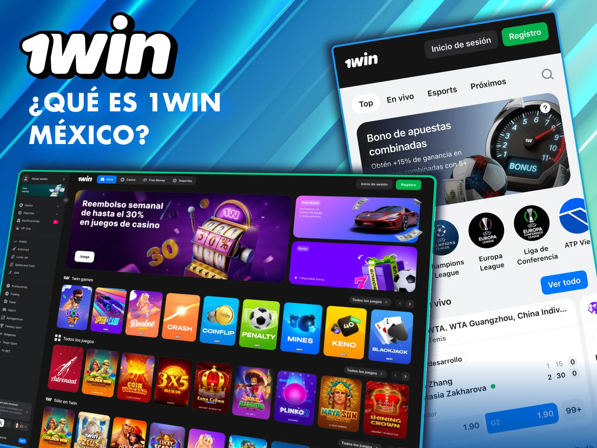 Juegos de casino y apuestas deportivas en 1Win M&eacute;xico.